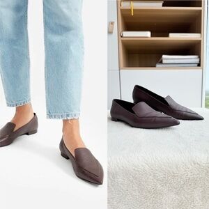 Everlane The Boss Leather Purple Point Toe Flats US 10